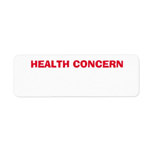 health concern health label