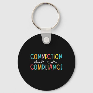 Health Connection Over Compliance Autism Awareness Keychain