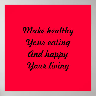 Health eating poster