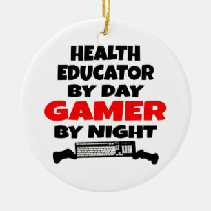 Health Educator Gamer Ceramic Ornament