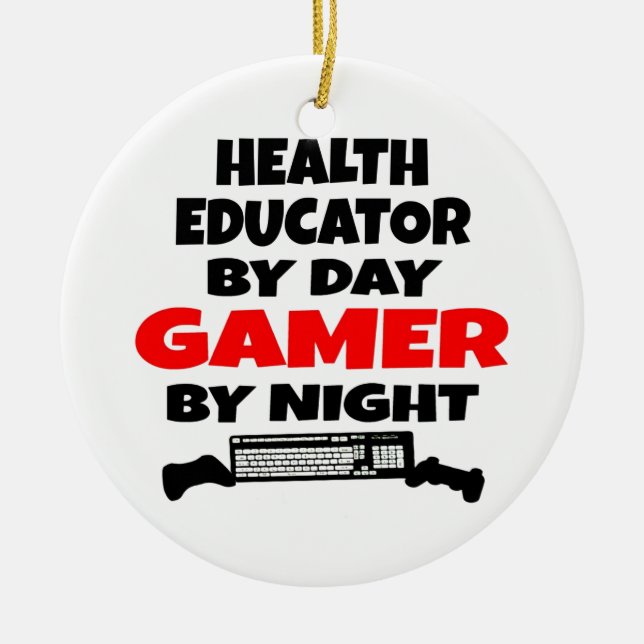 Health Educator Gamer Ceramic Ornament (Front)