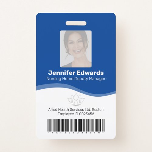 Health essential employee identification photo ID Badge
