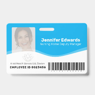 Health essential workers identification photo ID Badge