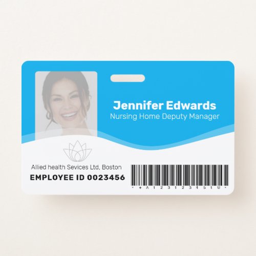 Health essential workers identification photo ID Badge