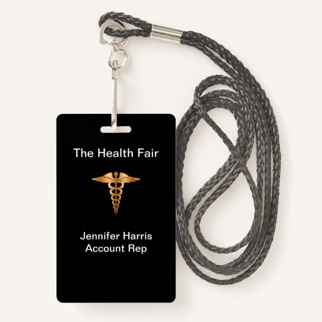 Health Fair Event Badges (Front with Lanyard)
