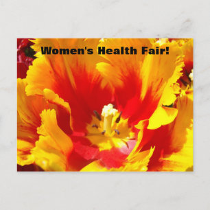 Health Fair postcards Add Your Text Colorful Tulip