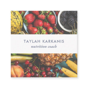 Health Field Fresh Colorful Fruit Square Business Card