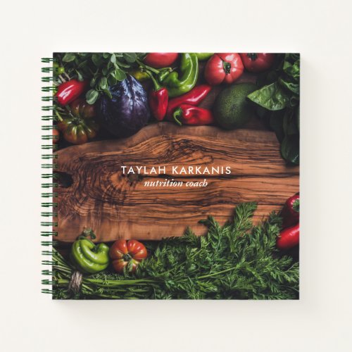Health Field Vegetables Cutting Board Business Notebook
