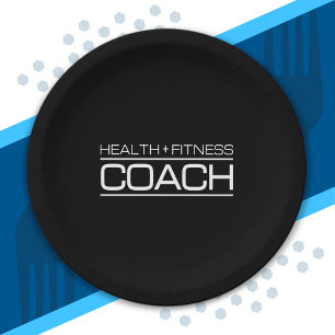 Health Fitness Coach Personal Trainer Gym Training Paper Plates