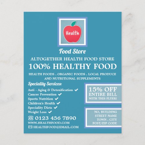 Health Food Store Logo Advertising Flyer