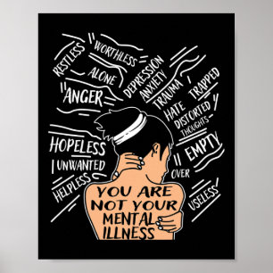 Health For Women You Are Not Your Mental Illness Poster