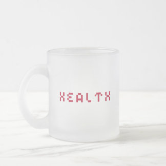 Health gamer frosted glass coffee mug