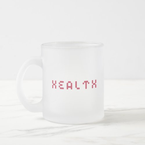 Health gamer frosted glass coffee mug