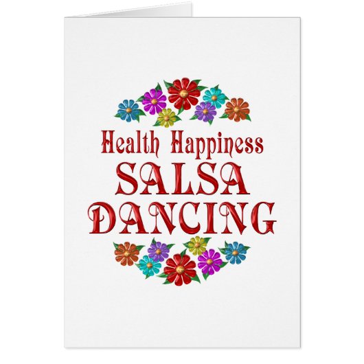 Health Happiness Salsa Dancing Cards (Front)