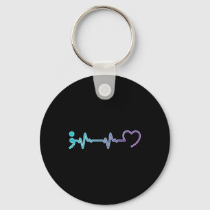 Health Illness Heartbeat Suicide Prevention  Keychain