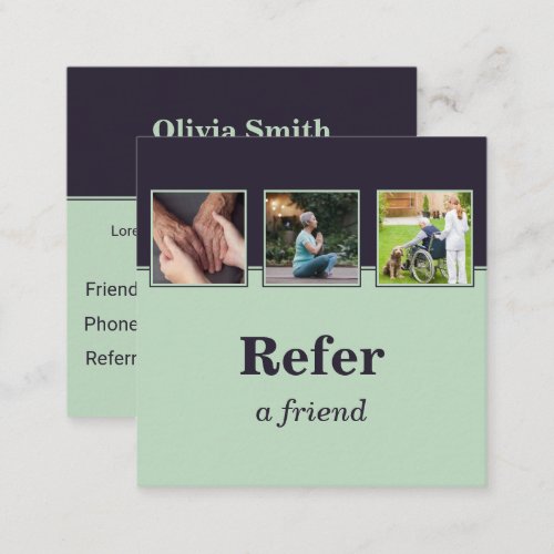  Health In_Home Care Refer A Friend Square  Square Square Business Card