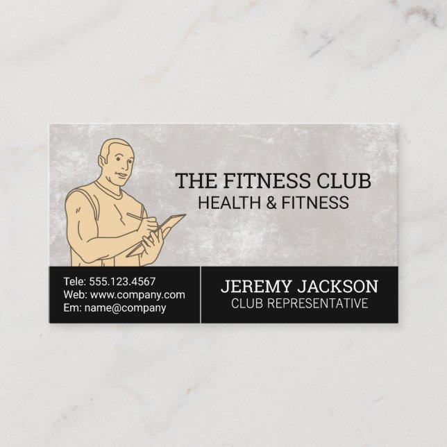 Health Instructor Business Card (Front)