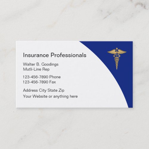 Health Insurace Business Cards