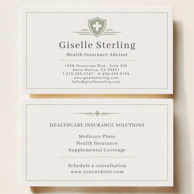 Health Insurance Advisor Business Card (Creator Uploaded)