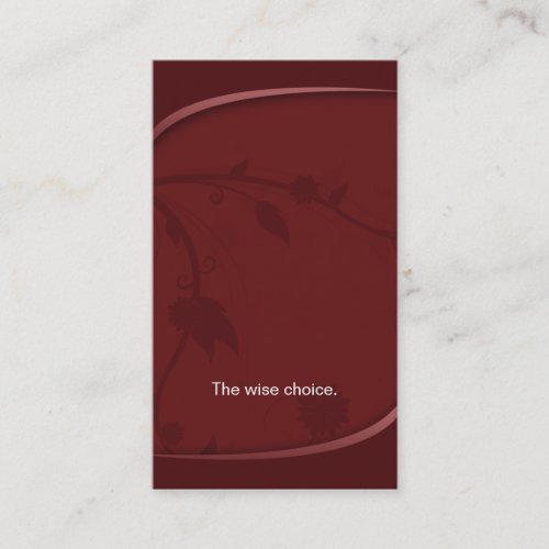 Health Insurance Business Card Burgundy