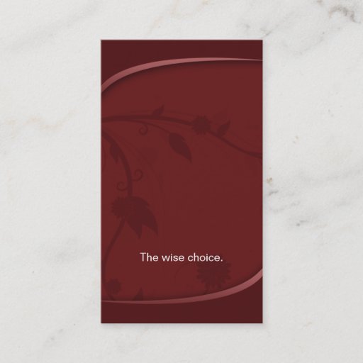 Customizable Health Insurance Business Card Burgundy