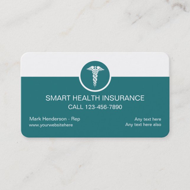 Health Insurance Business Cards (Front)