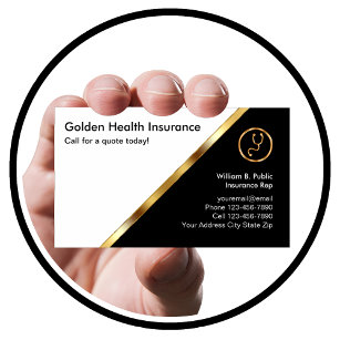 Health Insurance Classy Business Cards