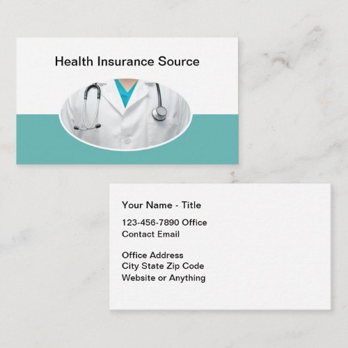 Health Insurance Medical Office  Business Card