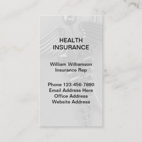 Health Insurance Medical Theme Business Card