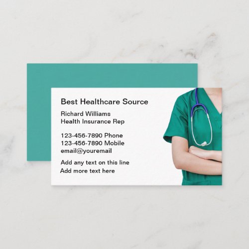 Health Insurance Medicare Rep Business Card
