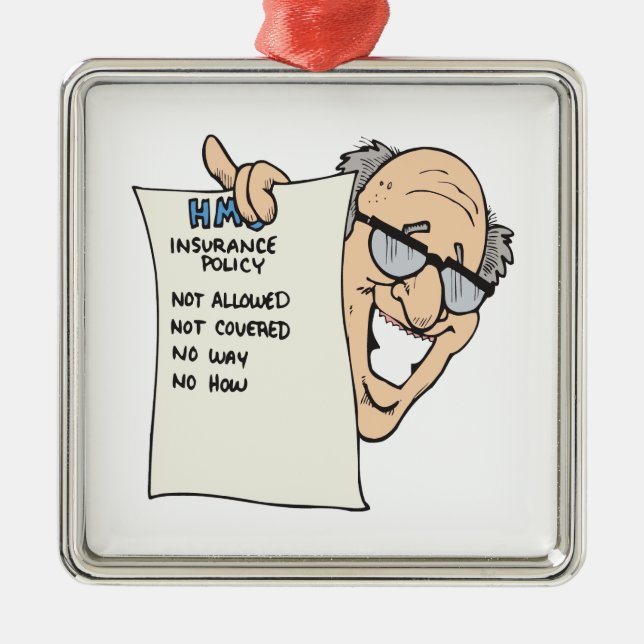 Health Insurance Metal Ornament (Front)