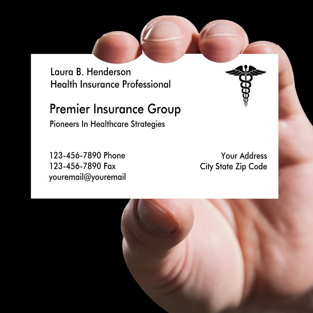 Health Insurance Professional Business Card (Creator Uploaded)
