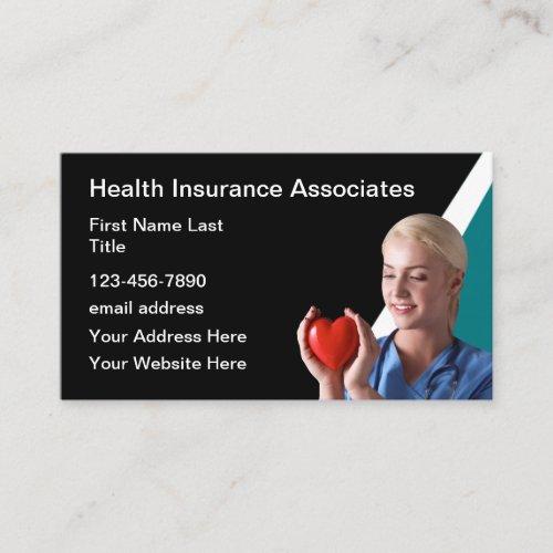 Health Insurance Theme Business Cards