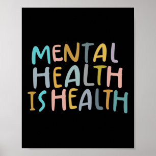 Health Is Health Raise Awareness Of Mental Health Poster