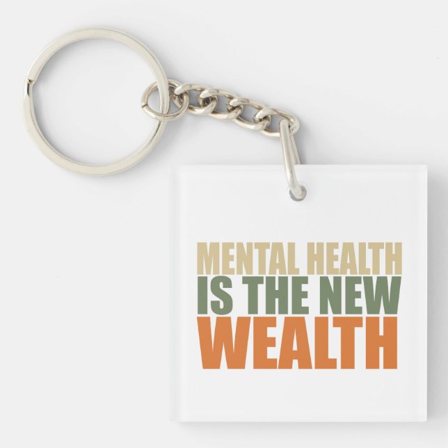 Health is the new wealth keychain (Front)