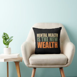 Health is the new wealth throw pillow