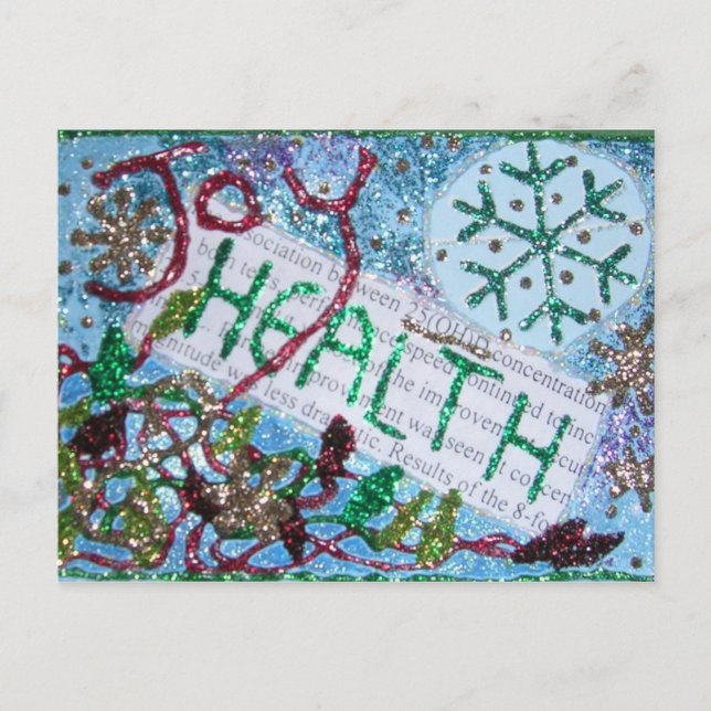 Health is Wealth Collage Postcard (Front)