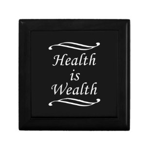 Health is wealth motivational positive quotes gift box
