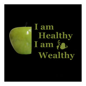 Health is wealth motivational positive quotes poster