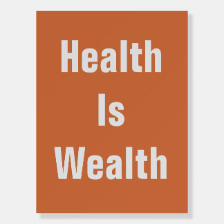 Health Is Wealth Orange Poster