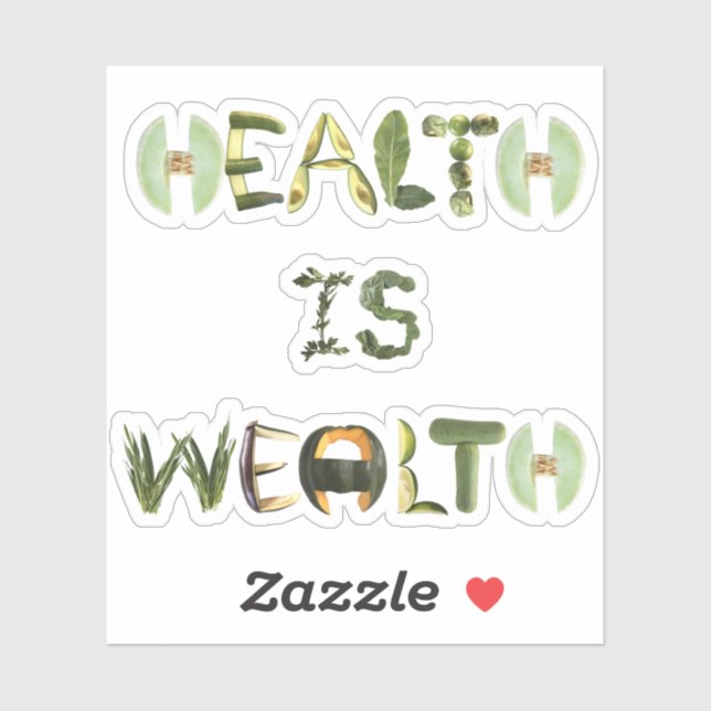 Health Is Wealth -  Sticker (Sheet)