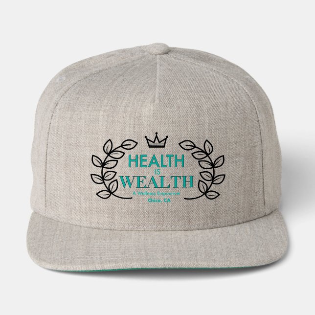 HEALTH IS WEALTH Trucker Hat (Front)