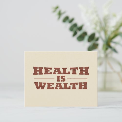 Health is wealth vintage holiday postcard