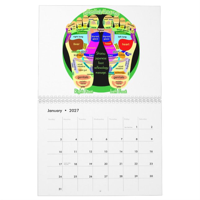 health Japanese Calendar (Jan 2027)