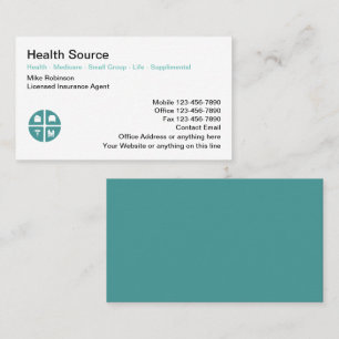 Health Life Medical Insurance Business Cards