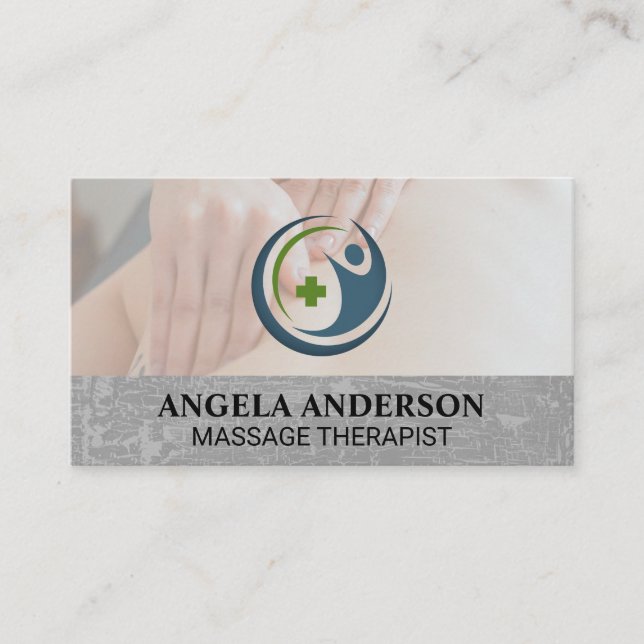 Health Massage Logo | Wellness Business Card (Front)