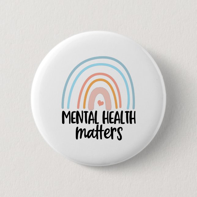 Health Mental Illness Mental Health Problems  Button (Front)