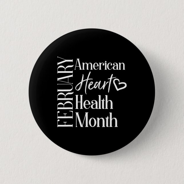 Health Month February American Heart Health 1  Button (Front)