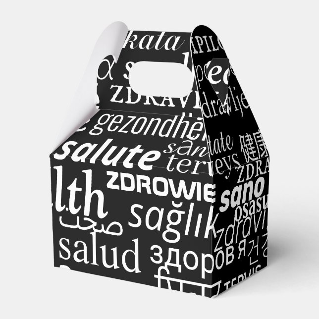 Health - Multi Language International - Be Healthy Favor Boxes (Front Side)