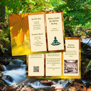 Health Nature Holistic Golden Leaves Brochure Flyer